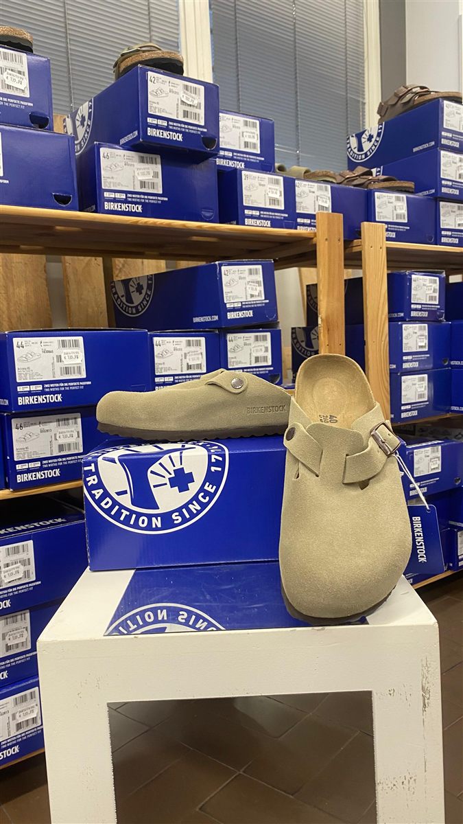 Birkenstock Boston camoscio sabbia — Cenci Calzature, Perugia