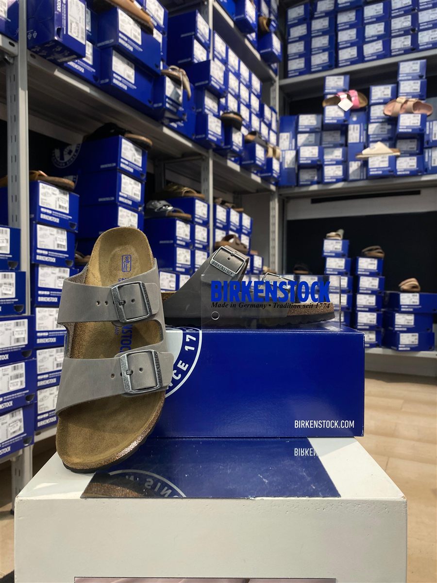 Birkenstock Arizona camoscio grigio pietra — Cenci Calzature, Perugia