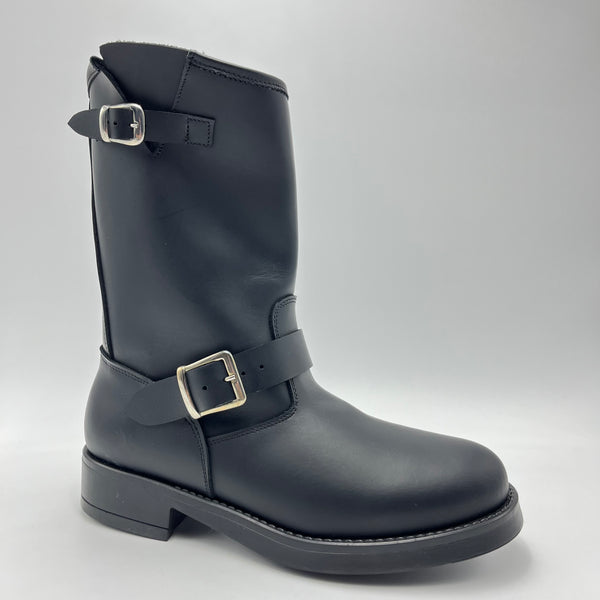 Stivale Noir de Luxe - Biker in Vitello Nero