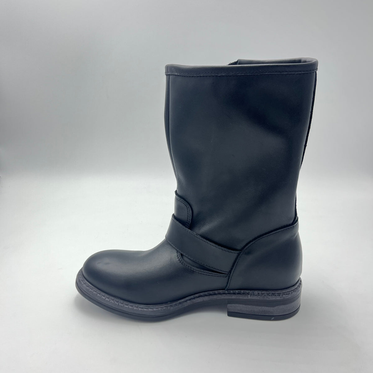 Biker Crown - Pelle Nera con Due Fibbie