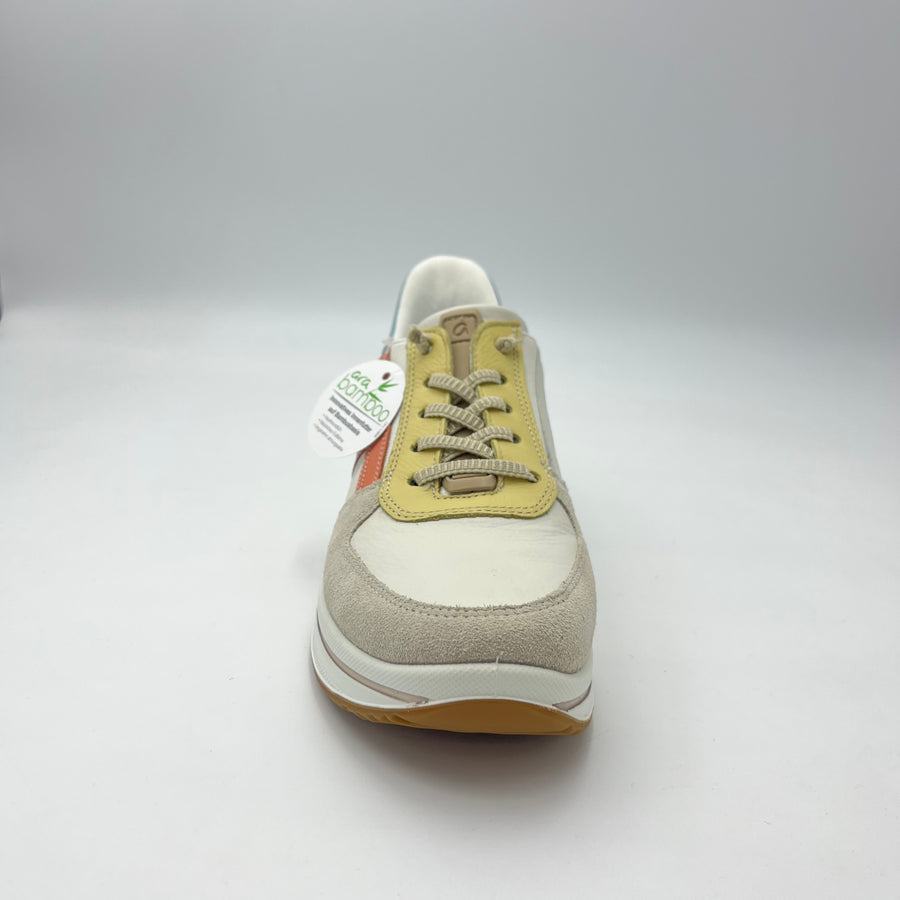 Sneaker Ara- Sneaker Ara Bamboo con Accenti Gialli e Suede