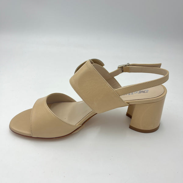 Sandalo Melluso - Sandalo Beige con Fibbia Floreale Metallica