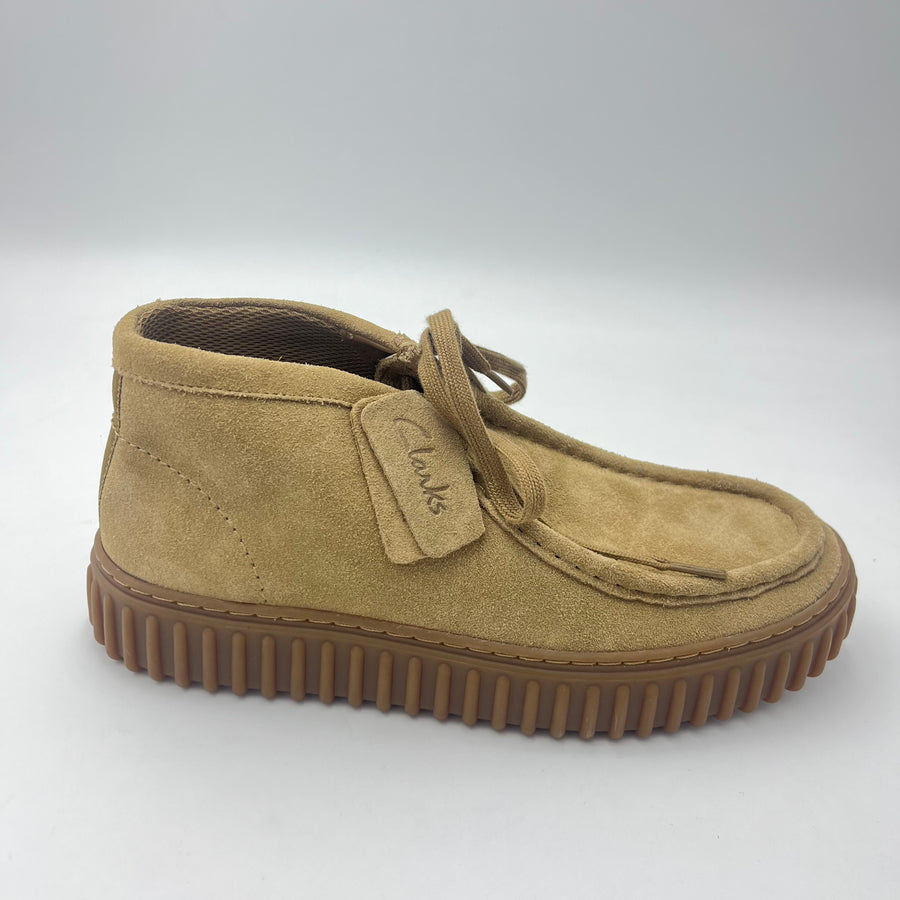 Polacchino Clarks Torhill Hi Camoscio Beige — vista 3