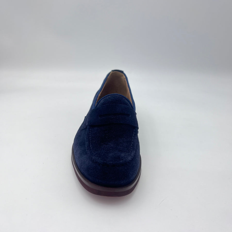 Jackal Mocassino - Mocassino Penny Loafer in Camoscio Blu Notte