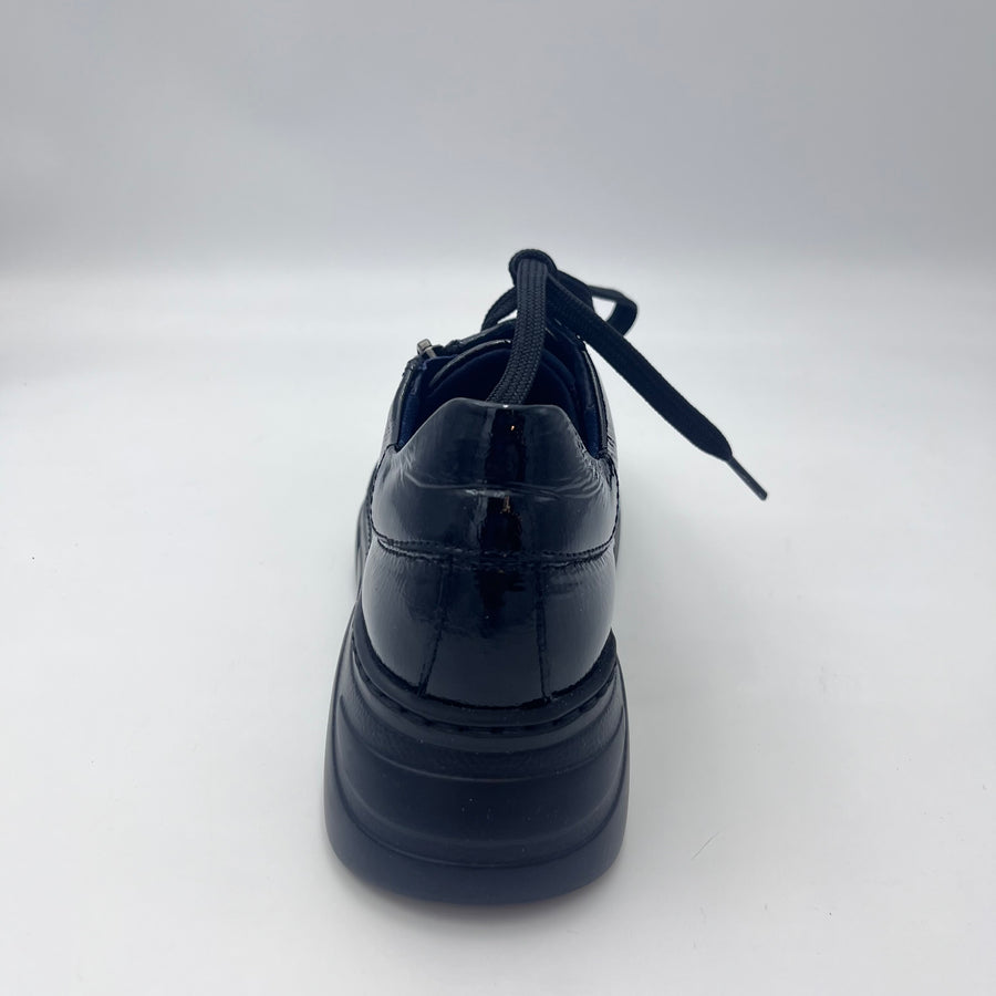 Sneaker Callaghan - Chunky in Vernice Nera con Zip — vista 4