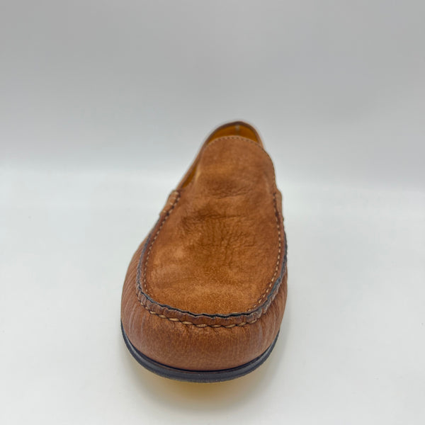 Mocassino Antica Cuoieria - Mocassino in Pelle Martellata color Cognac