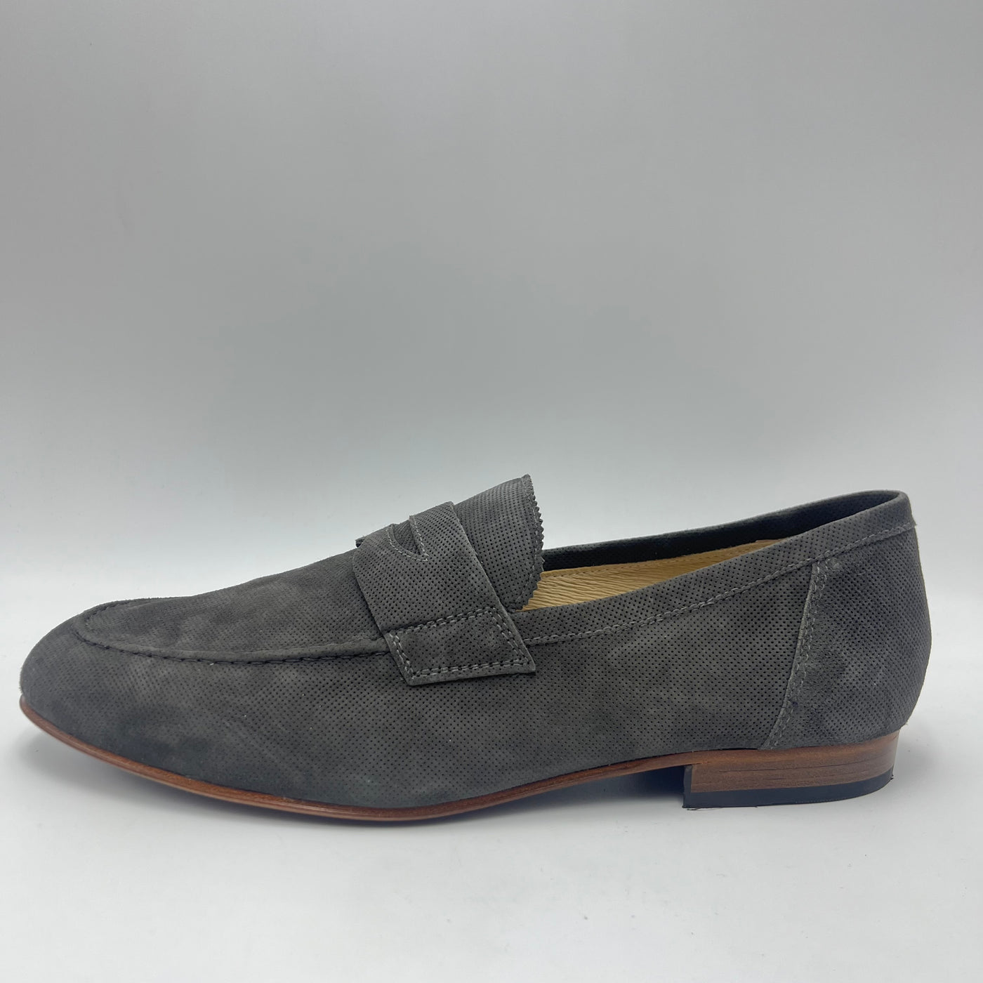 Mocassino Nero Giardini - Scarpa Mocassino Camoscio Grigio