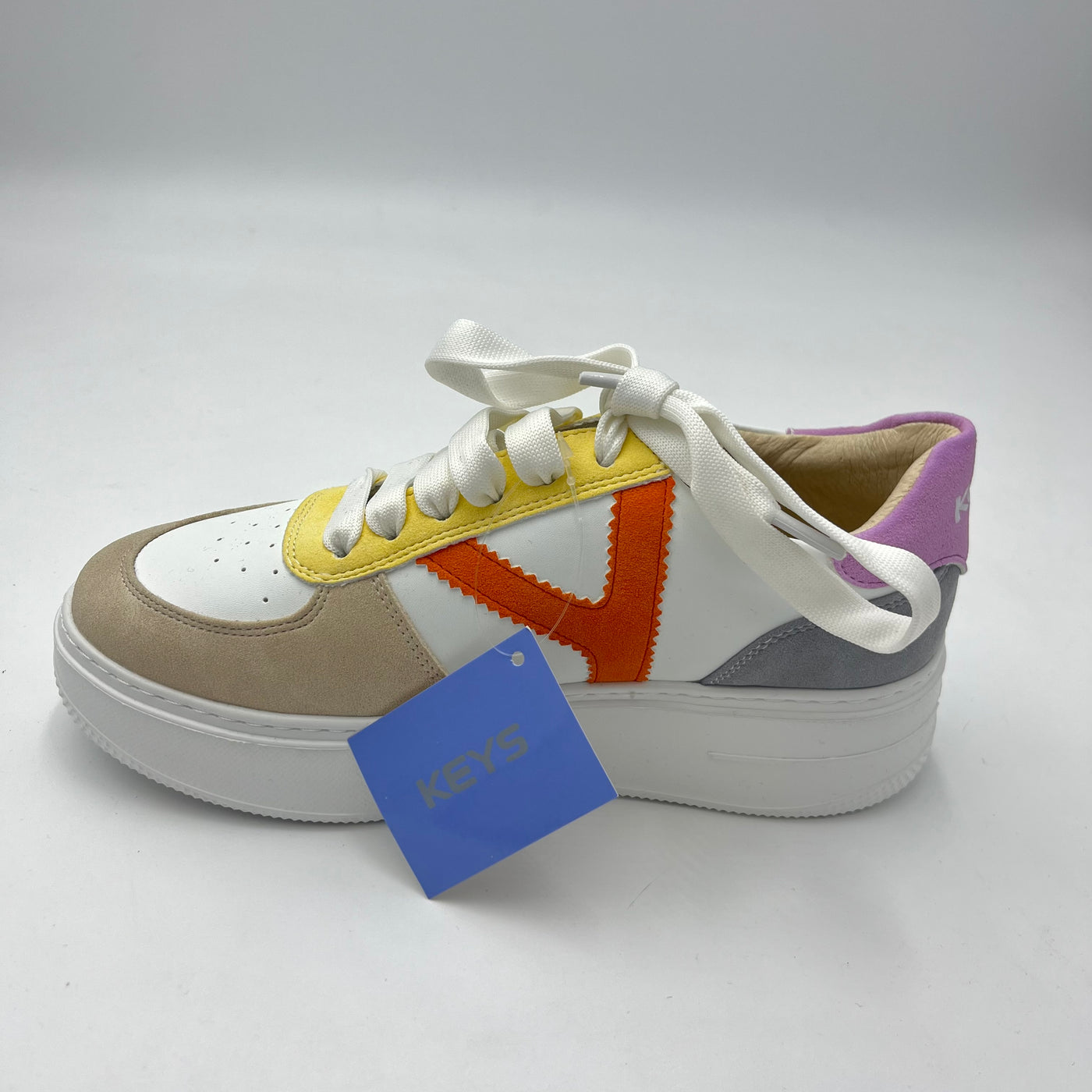 Sneaker Keys - Sneaker Multi-Textured Patchwork Color-Block