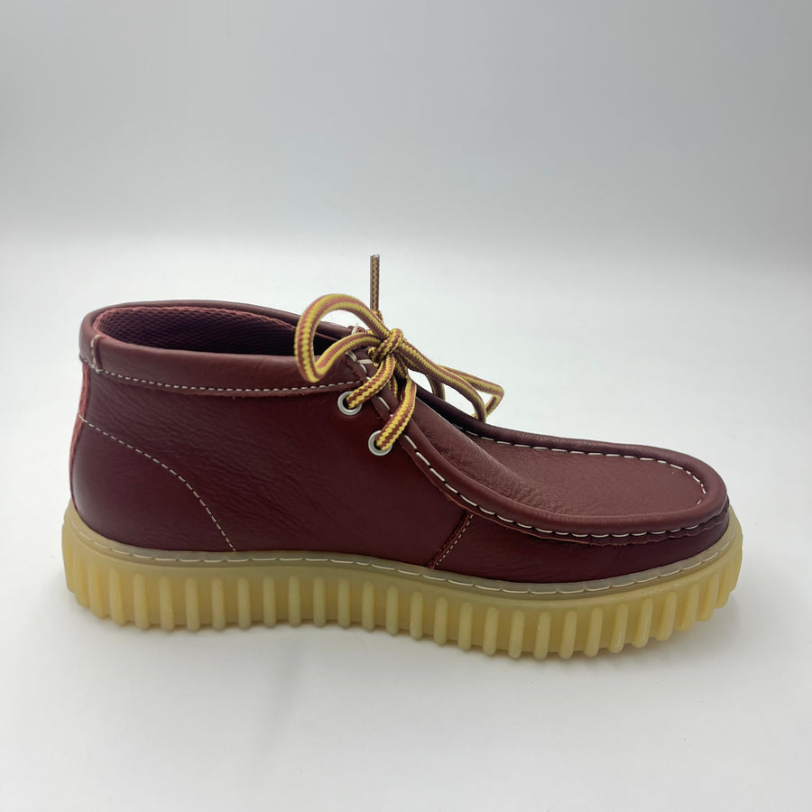 Polacchino Clarks Torhill Hi Pelle Marrone — vista 3