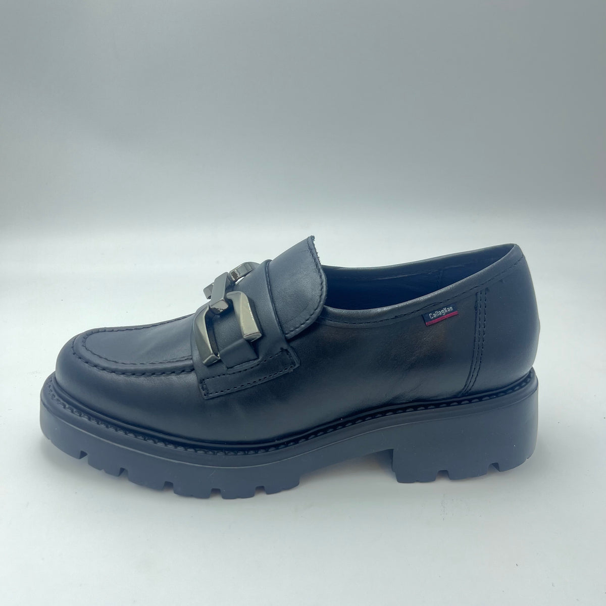 Callaghan Mocassino - Mocassino Chunky con Fibbia in Pelle Nera