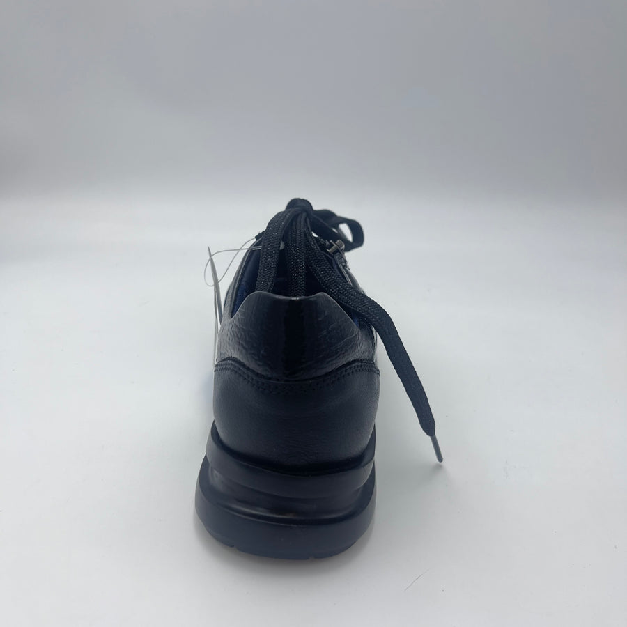 Sneaker Callaghan - Pelle Nera con Zip — vista 4