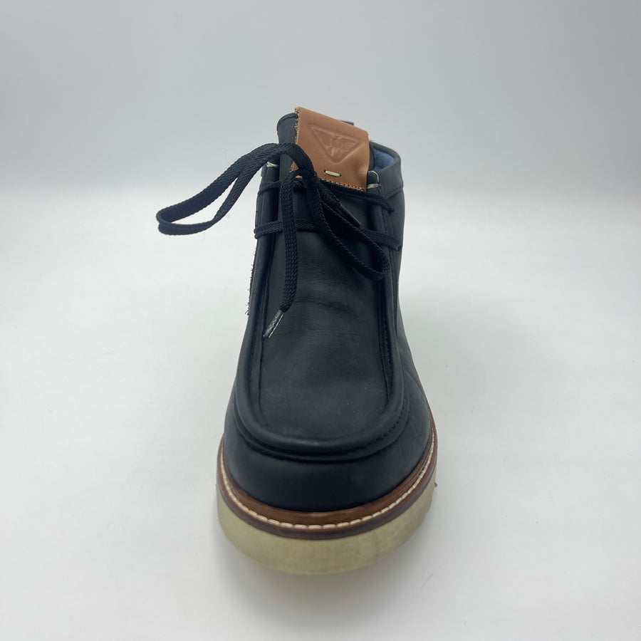 Polacchino Docksteps Wallabee in Pelle Nera — vista 2