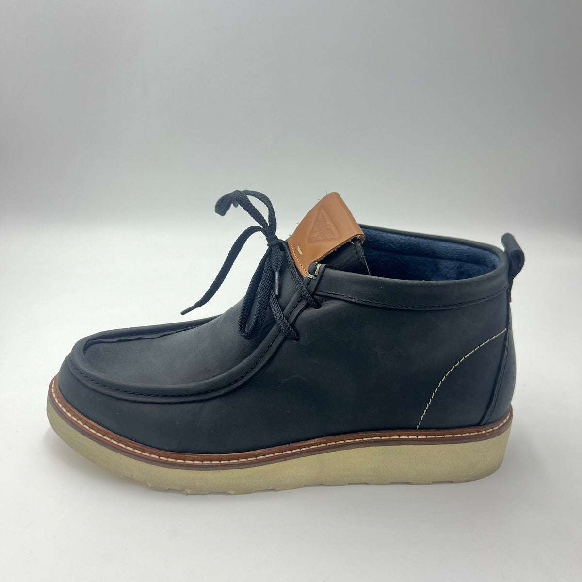 Polacchino Docksteps Wallabee in Pelle Nera