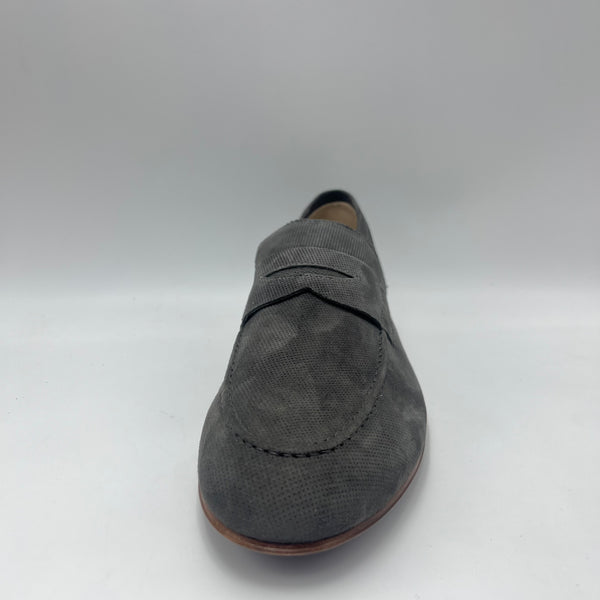 Mocassino Nero Giardini - Scarpa Mocassino Camoscio Grigio