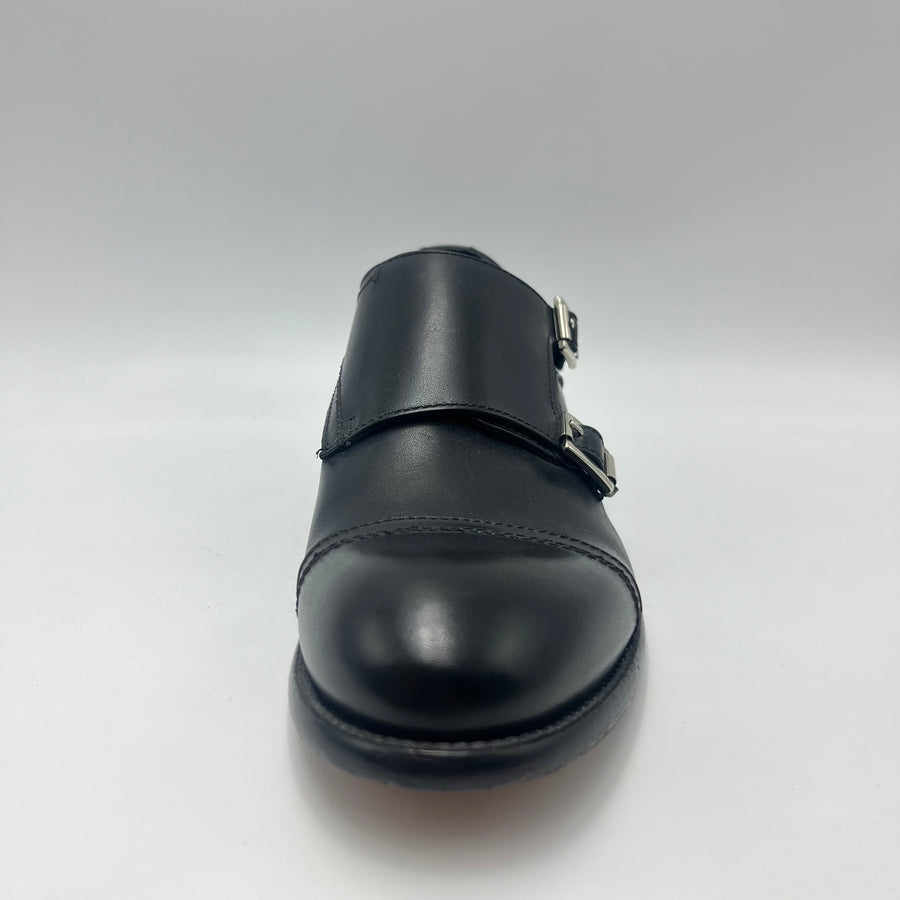 Double Monk Jp. David - Scarpa Doppia Fibbia Vera Pelle nera