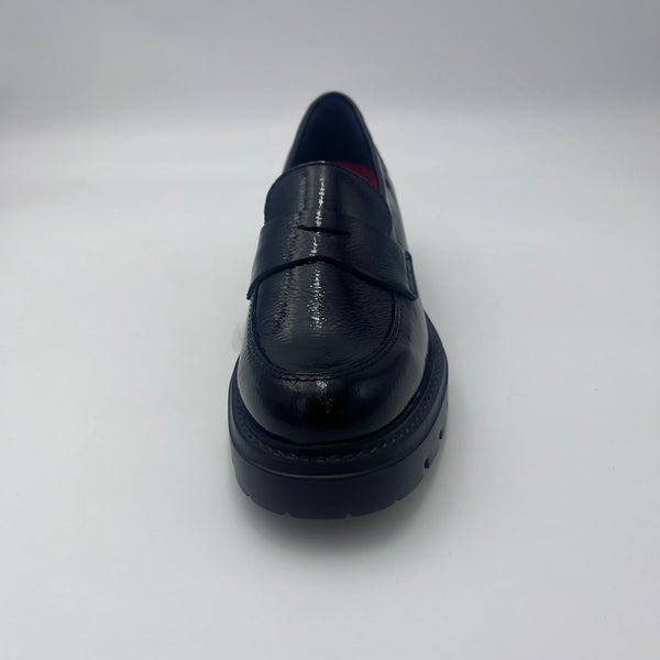 Mocassino Callaghan - Penny Chunky in Vernice Nera
