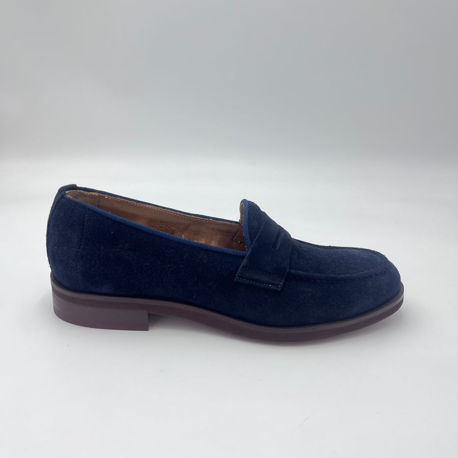 Jackal Mocassino - Mocassino Penny Loafer in Camoscio Blu Notte