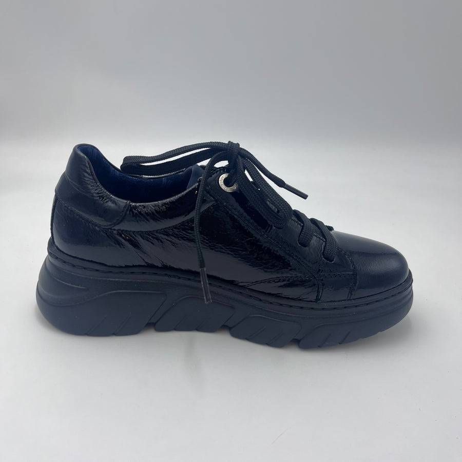 Sneaker Callaghan - Chunky in Vernice Nera con Zip — vista 3
