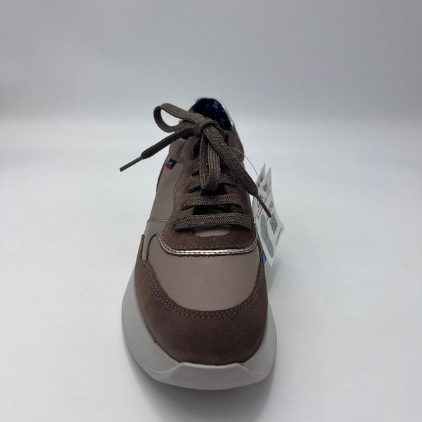 Sneaker Callaghan - Platform in Camoscio e Pelle Taupe