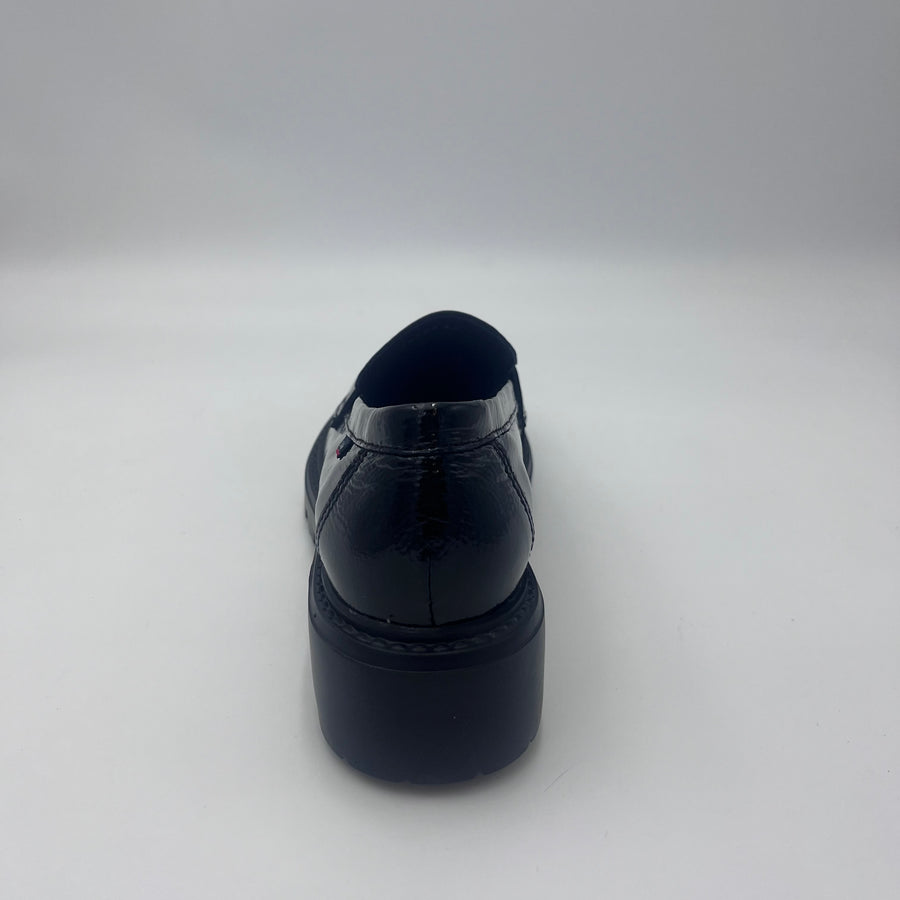 Mocassino Callaghan - Chunky in pelle Vernice Nera