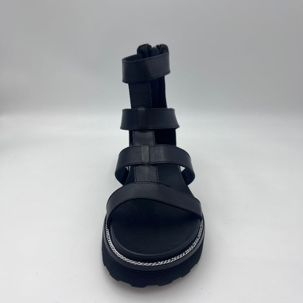Sandalo Cult - Gladiatore Platform in Pelle Nera