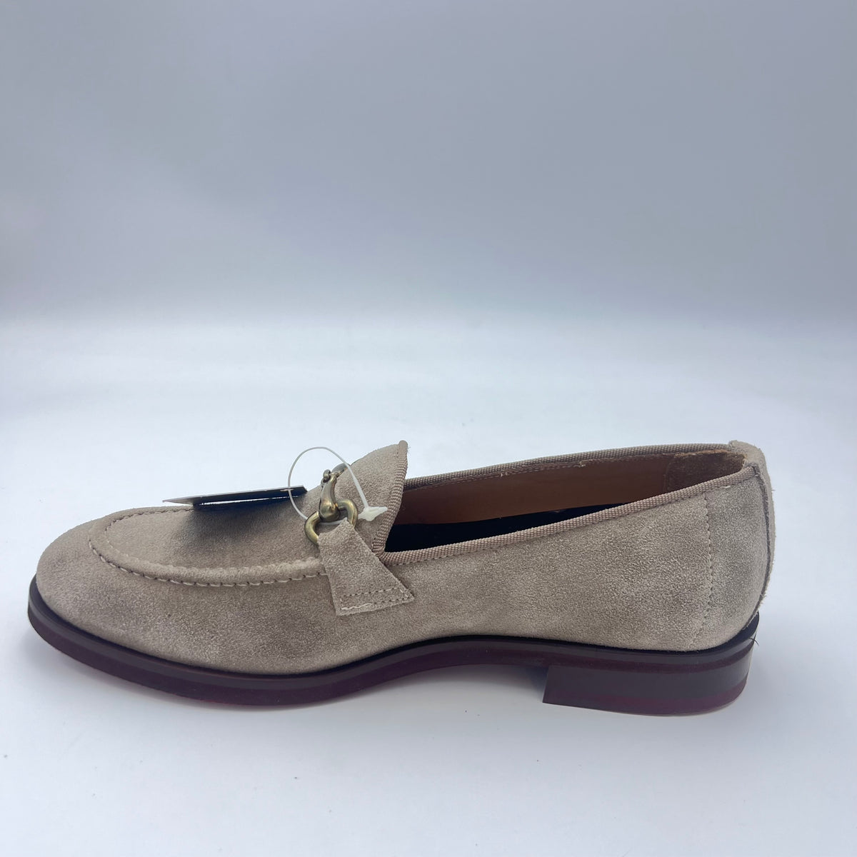 Jackal mocassini - Mocassino Scamosciato Beige con Morsetto Dorato
