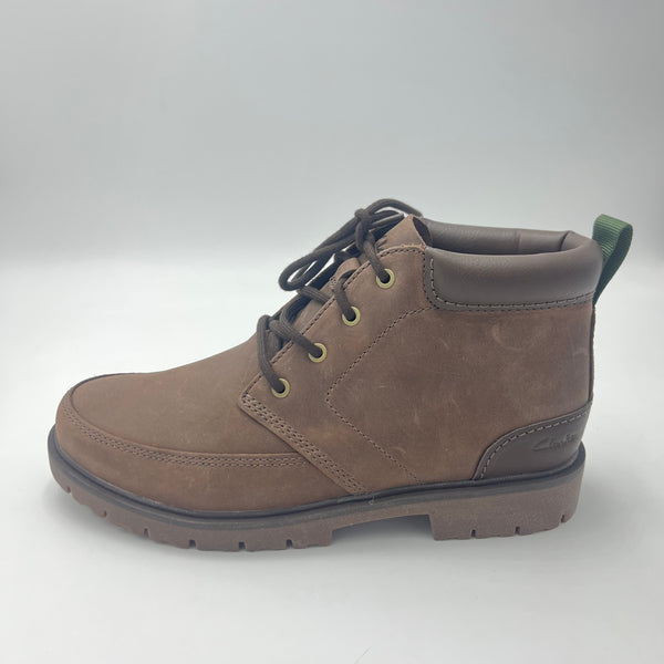 Stivaletto Clarks - Stringato in Pelle Habana con Collo Imbottito