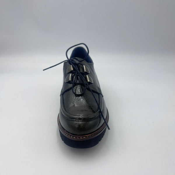 Stringata Callaghan - Derby in Vernice Verde Scuro