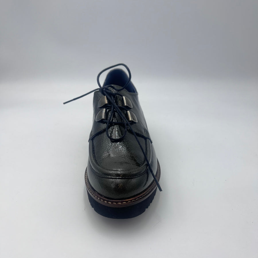 Stringata Callaghan - Derby in Vernice Verde Scuro — vista 2