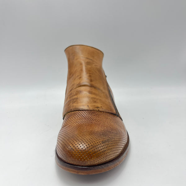 Stivaletto Jp. David - Stivaletto Casual in Pelle Traforata con Doppia Zip Asimmetrica