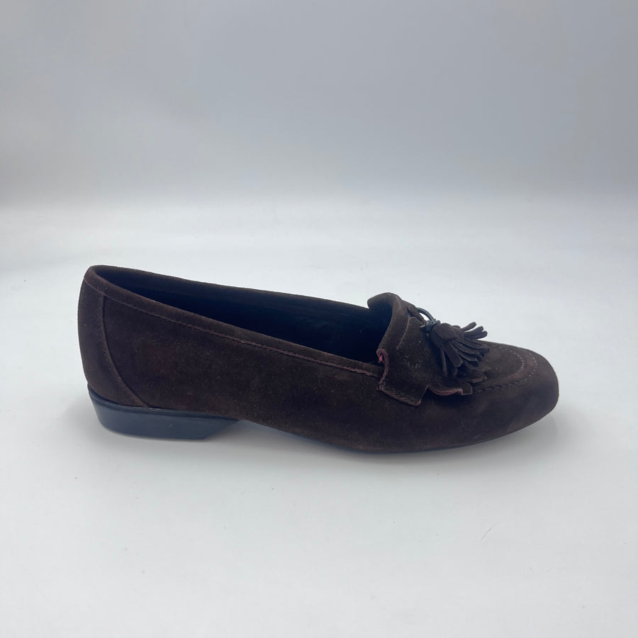 Jackal Mocassino - Mocassino Scamosciato Marrone con Nappe