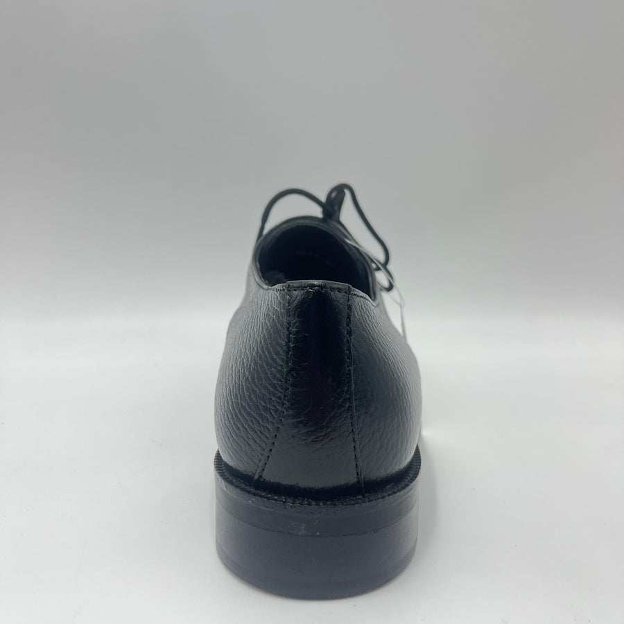 Derby Fontana - Scarpa Stringata Modello Derby in Pelle Martellata Nera