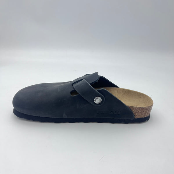 Birkenstock Boston - Sabot in Pelle Oliata Nera