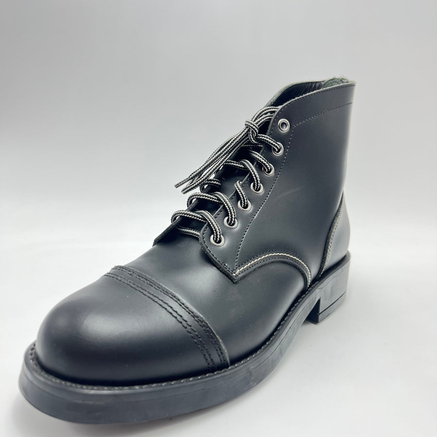Anfibio Stringato Noir de Luxe - Anfibio vitello nero