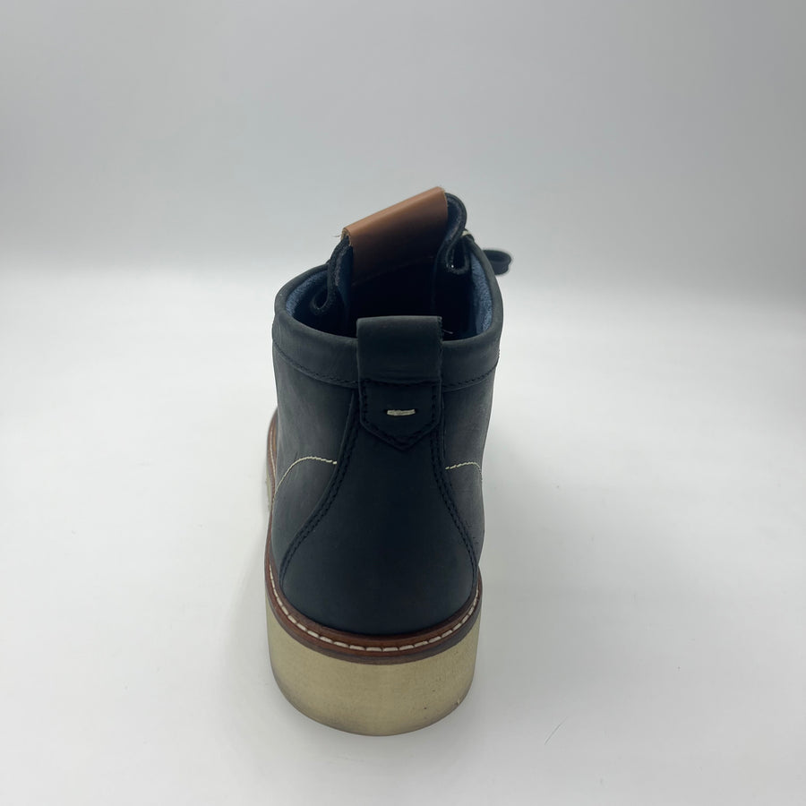 Polacchino Docksteps Wallabee in Pelle Nera — vista 4