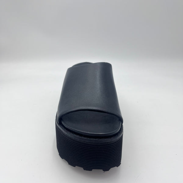 Cult Ciabatta - Ciabatta Platform in Pelle Nera