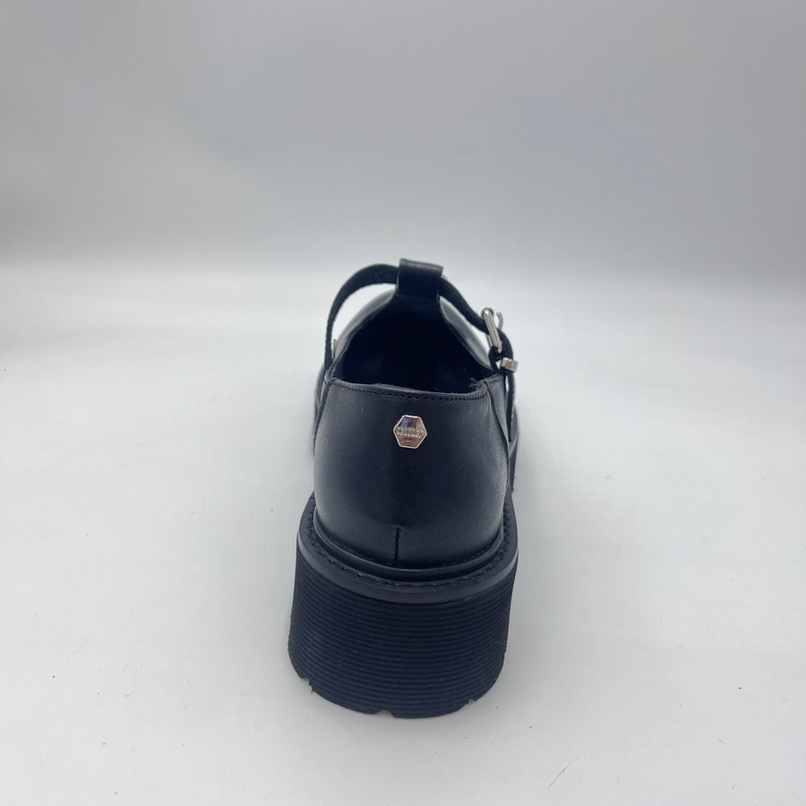 Cult Mary Jane - Scarpa Mary Jane Platform in Pelle Nera