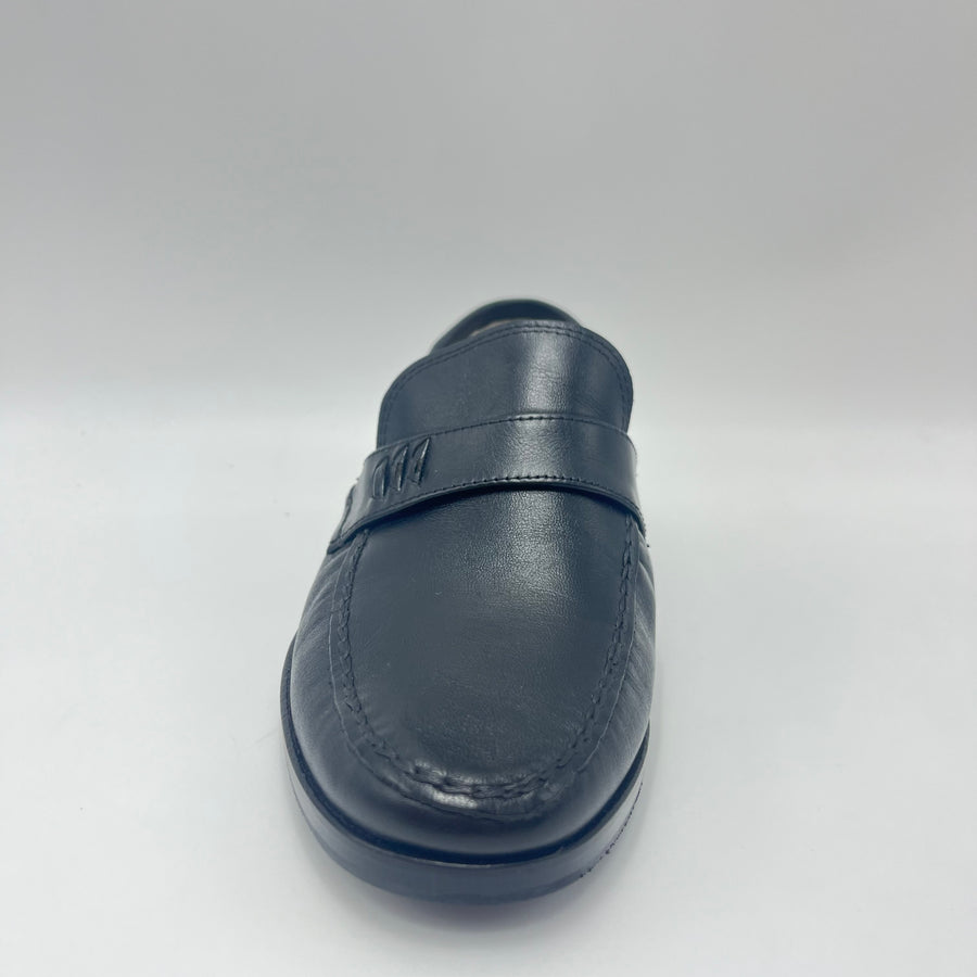 Mocassino Varese - Mocassino Penny Loafer in Pelle Liscia Nera