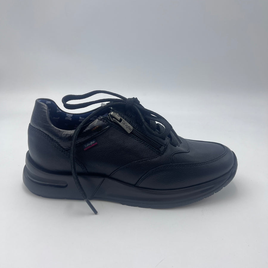 Sneaker Callaghan - Pelle Nera con Zip — vista 3