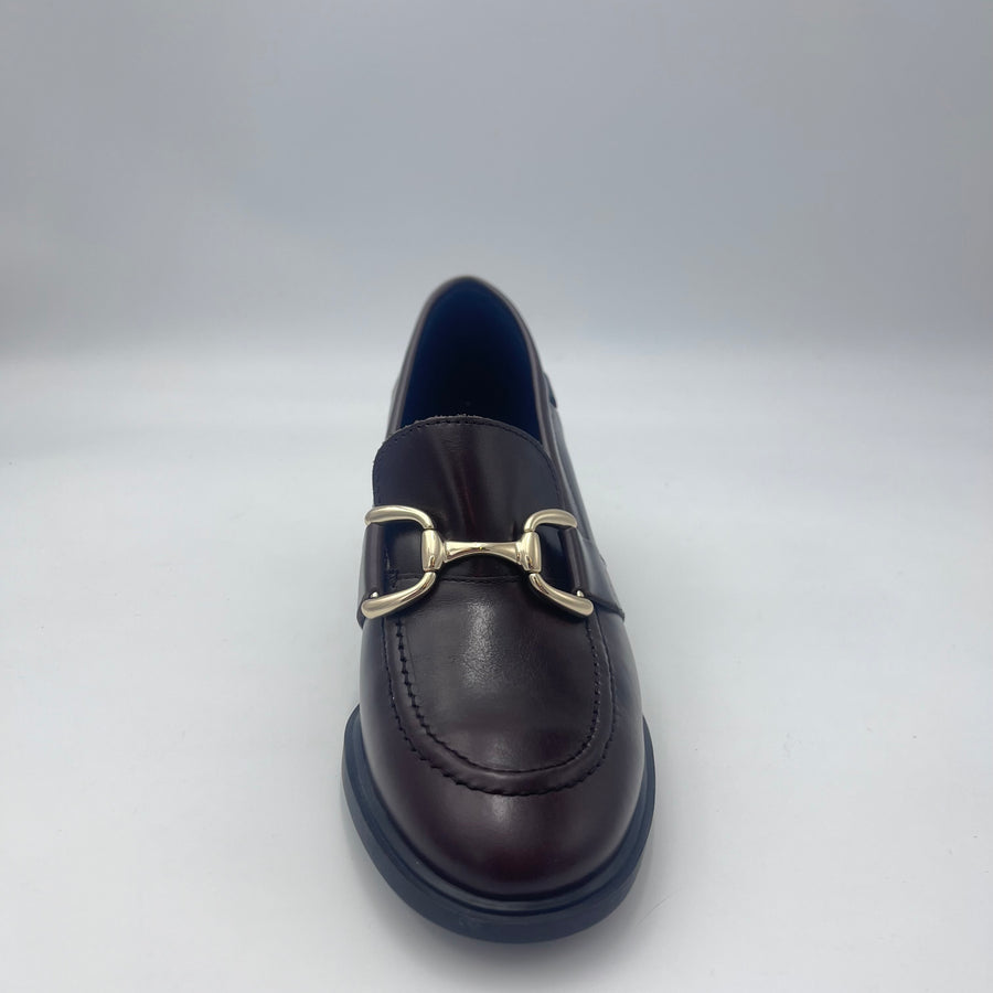 Mocassino Callaghan - Bordeaux con Tacco e Morsetto Dorato — vista 2