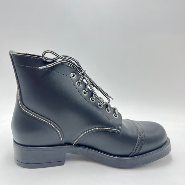 Anfibio Stringato Noir de Luxe - Anfibio vitello nero