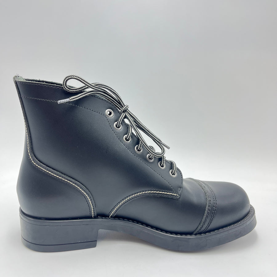 Anfibio Stringato Noir de Luxe - Anfibio vitello nero