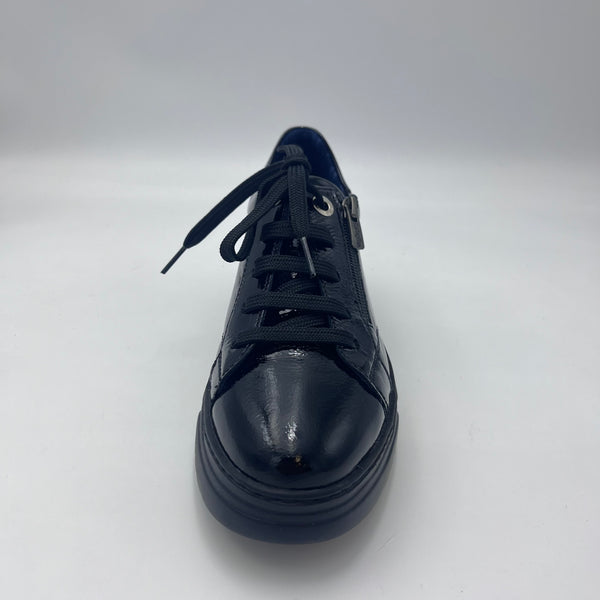 Sneaker Callaghan - Chunky in Vernice Nera con Zip