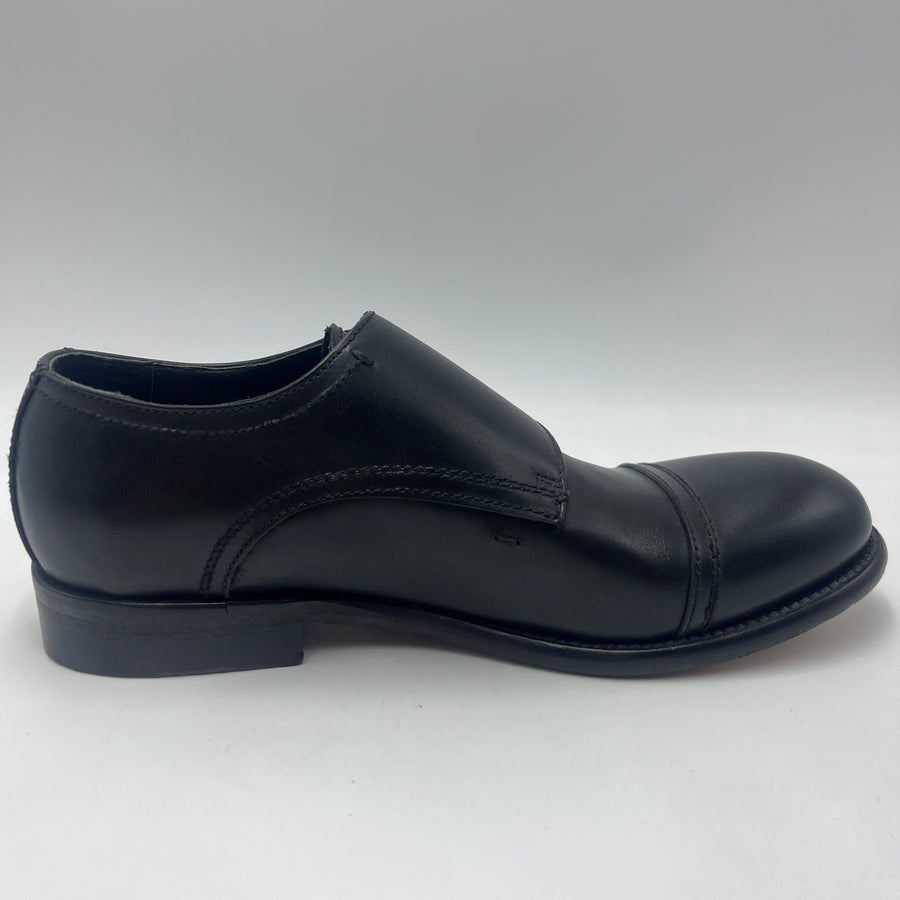 Double Monk Jp. David - Scarpa Doppia Fibbia Vera Pelle nera
