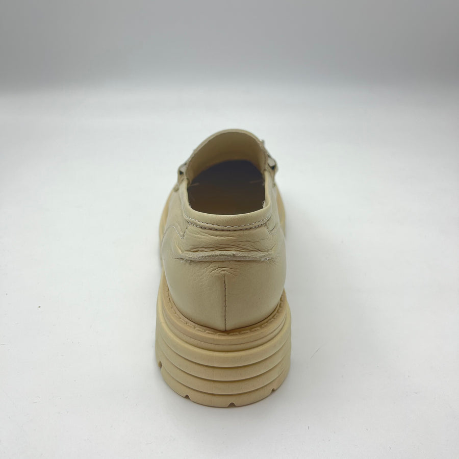 Mocassino Crown - Mocassino Beige con Morsetto Metallico