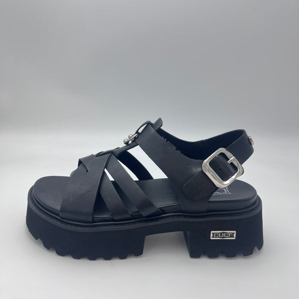 Sandalo Cult - Platform Ragnetto in Pelle Nera