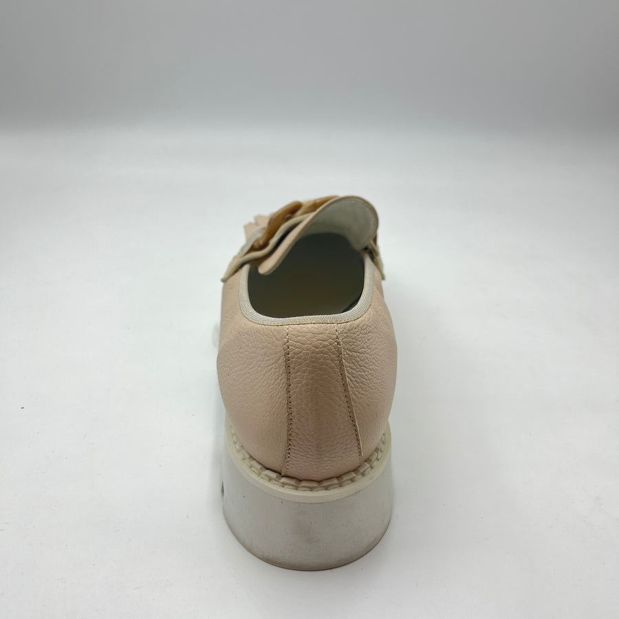 Mocassino Scolaro - Mocassino Rosa Cipria con Frange e Catena