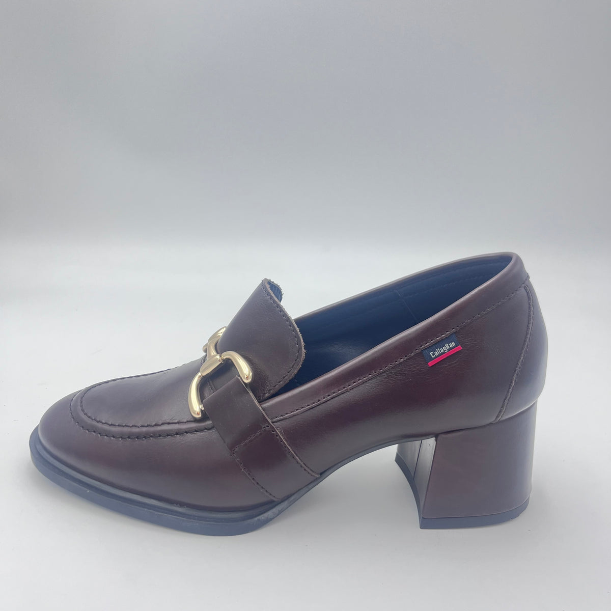 Mocassino Callaghan - Bordeaux con Tacco e Morsetto Dorato