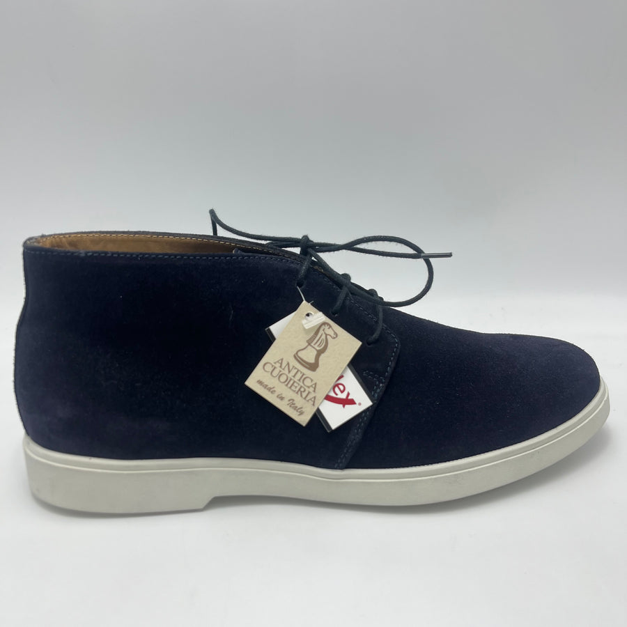 Polacchino Antica Cuoieria - Scarpa Polacchino Vera Pelle Blu