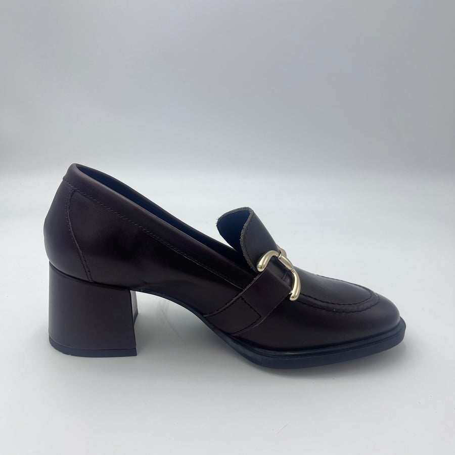 Mocassino Callaghan - Bordeaux con Tacco e Morsetto Dorato — vista 3